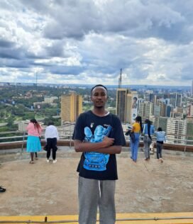 Glen on the KICC Helipad as part of the Nairobi Heritage Tour